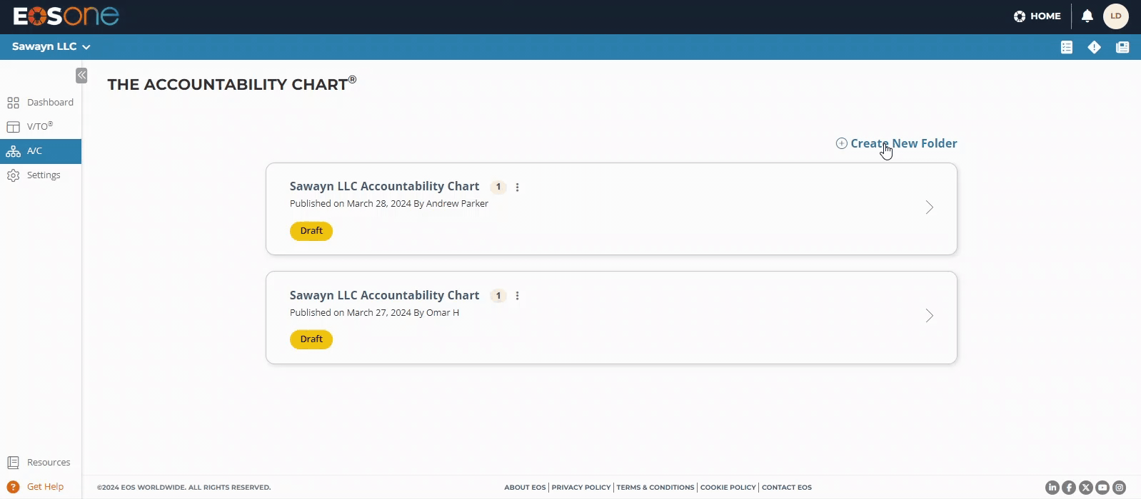 Add to an Accountability Chart in EOS One